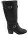 Image #3 - Milwaukee Leather Women's Back End Laced Riding Boots - Round Toe, Black, hi-res