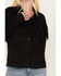 Image #3 - Cruel Girl Women's Faux Suede Fringe Shacket, Black, hi-res