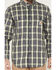 Image #3 - Carhartt Men's FR Force Rugged Flex® Plaid Print Long Sleeve Button-Down Work Shirt, Navy, hi-res