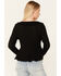 Image #4 - Bila77 Women's Ruffle Front Maxella Long Sleeve Top, Black, hi-res