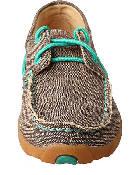 Image #4 - Twisted X Women's ECO Boat Shoe Driving Mocs, Brown, hi-res
