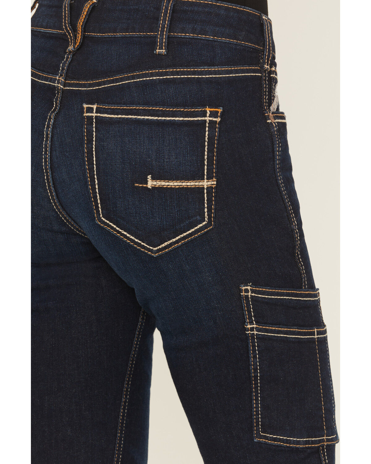 Image #4 - Ariat Women's Rebar Perfect Rise Work Flex Riviter Slim Leg Work Jeans, Blue, hi-res