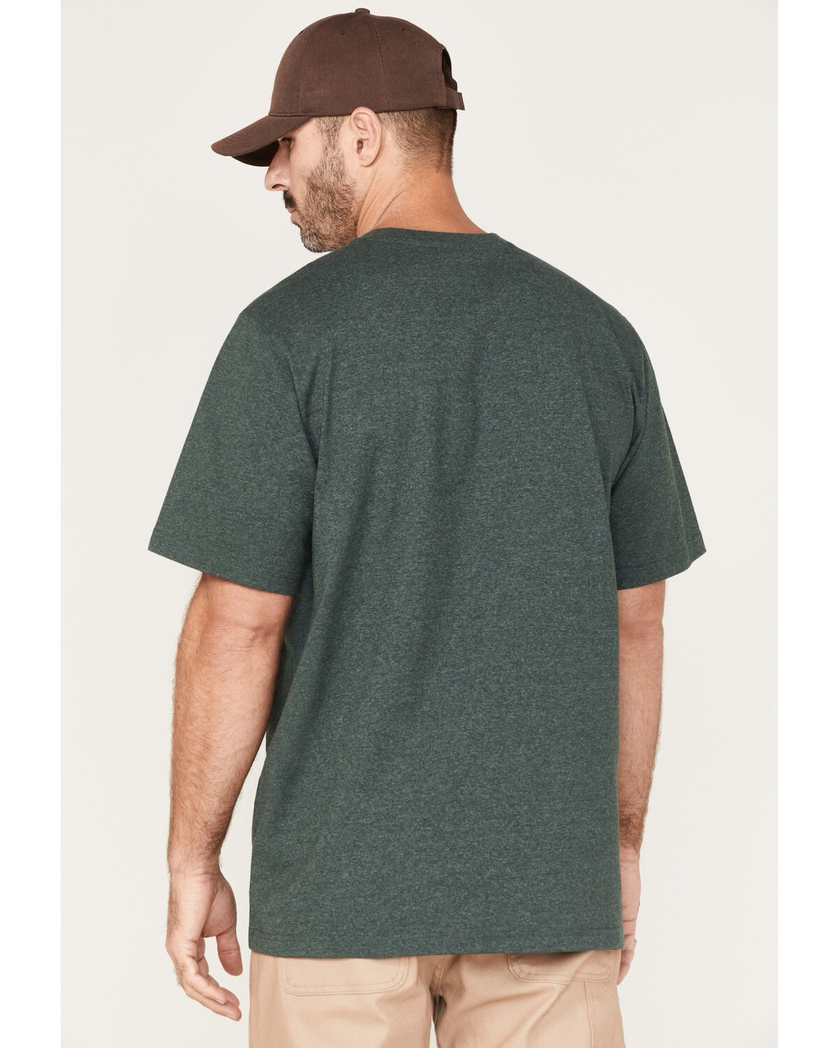 Image #4 - Hawx Men's Forge Solid Work Pocket T-Shirt - Big & Tall, Dark Green, hi-res
