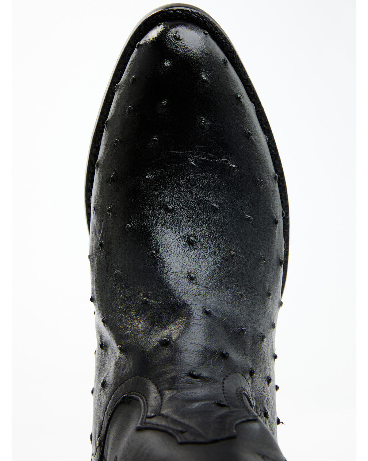 Image #6 - EL Dorado Men's Full Quill Ostrich Exotic Western Boots - Round Toe, Black, hi-res