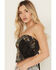 Image #2 - Originality Women's Sequin Strapless Graphic Bandana Top, Black, hi-res