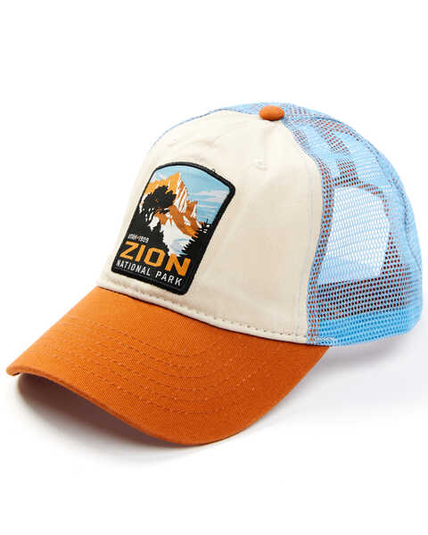 Image #1 - H3 Sportgear Men's Zion National Park Spring Mesh Back Cap, Tan, hi-res