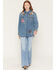 Image #1 - Wrangler Women's 70s Medium Wash High Rise Flare Denim Jeans, Medium Wash, hi-res