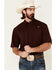 Ariat Men's Solid Maroon TEK Short Sleeve Button-Down Western Shirt , Burgundy, hi-res