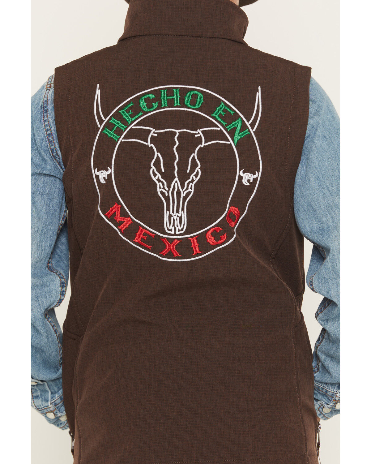 Image #4 - Cowboy Hardware Boys' Hecho En Mexico Vest, Brown, hi-res