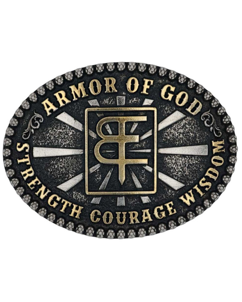 Montana Silversmiths Warrior Armor Of God Belt Buckle, Silver, hi-res