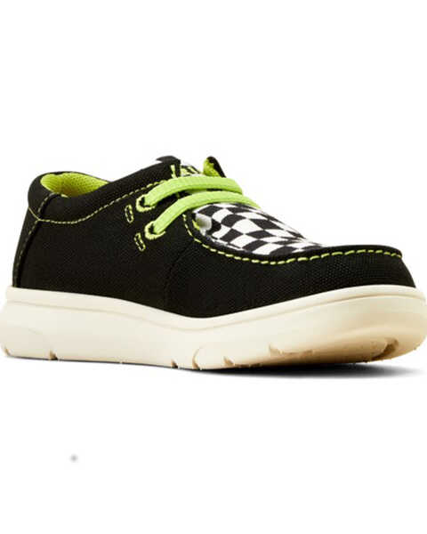 Image #1 - Ariat Boys' Hilo Casual Shoes - Moc Toe , Black, hi-res