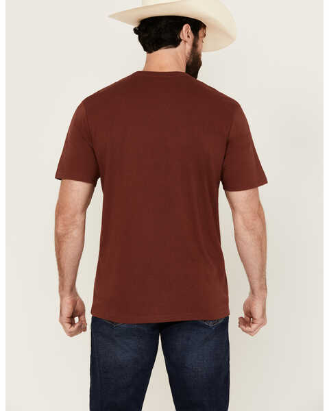 Image #4 - Wrangler Men's Boot Barn Exclusive Buffalo Logo Short Sleeve Graphic T-Shirt , Burgundy, hi-res