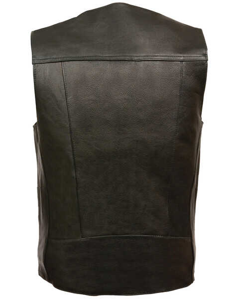 Image #2 - Milwaukee Leather Men's Buffalo Nickel Snap Classic Vest - XBig, Black, hi-res