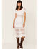 Image #1 - Maia Bergman Women's Surya Eyelet Lace Midi Dress, White, hi-res