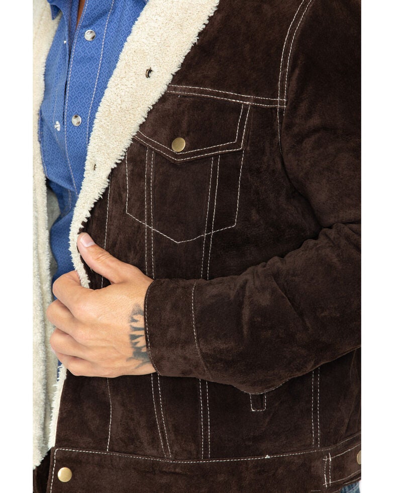 Scully Men's Sherpa Lined Boar Suede Jacket Sheplers