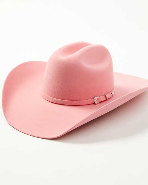 Serratelli Cattleman Wool Cowboy Hat, Pink, hi-res