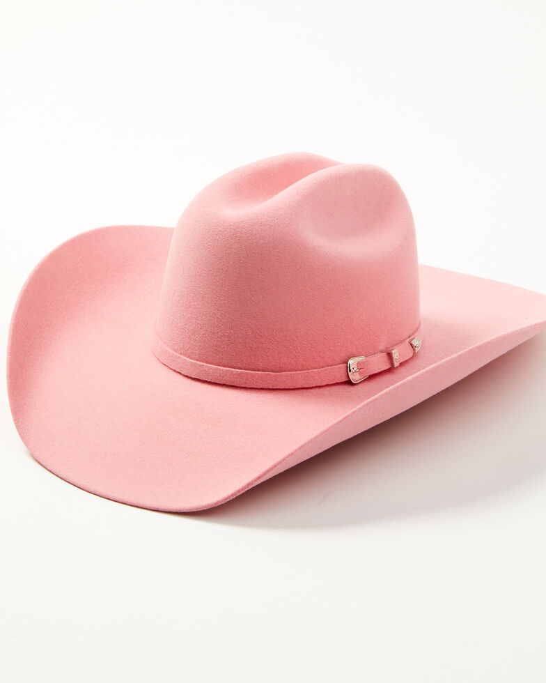 Serratelli Cattleman Wool Western Hat, Pink, hi-res