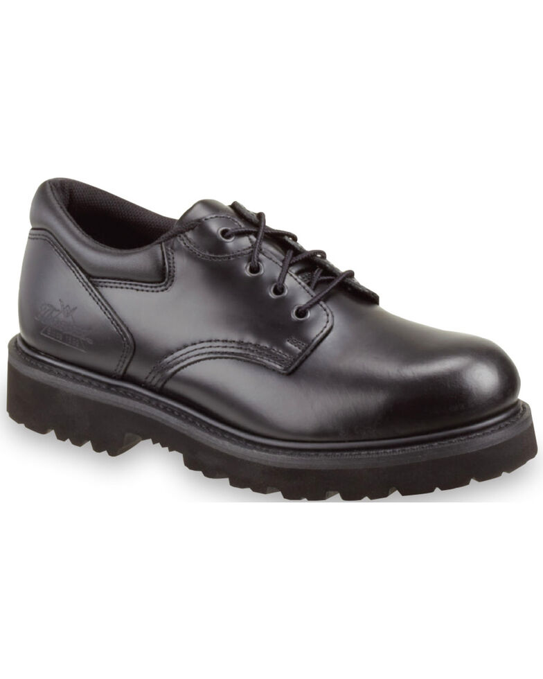 Thorogood Men's Classic Leather Academy Oxfords - Steel Toe, Black, hi-res