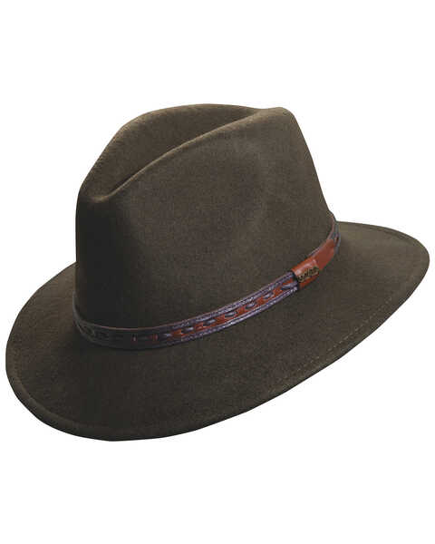 Scala Crushable Wool Outback Hat, , hi-res