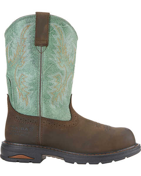 Ariat Waterproof Tracey Pull On Waterproof Work Boots - Composite Toe, Distressed, hi-res