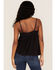 Image #4 - Cleo + Wolf Women's Babydoll Tank Top, Black, hi-res