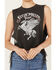 Image #3 - Goodie Two Sleeves Women's Steve Miller Band Fringe Sleeveless Graphic Tee, Black, hi-res