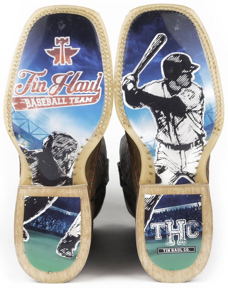 Tin Haul Men's Slugger Cowboy Boots Square Toe Sheplers