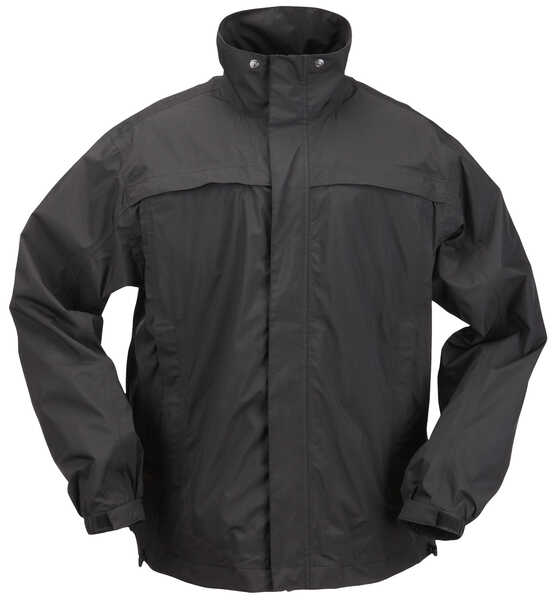 5.11 Tactical Men's TacDry Rain Shell Jacket , Black, hi-res
