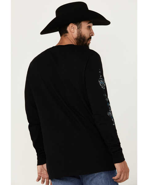Image #4 - Moonshine Spirit Men's Candy Skull Long Sleeve Graphic T-Shirt , Black, hi-res