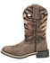 Image #3 - Smoky Mountain Little Girls' Safari Western Boots - Broad Square Toe, Brown, hi-res