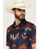Image #2 - RANK 45&reg; Men's Hokey Southwestern Print Short Sleeve Button-Down Polo Shirt, Blue, hi-res