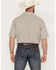 Image #4 - George Strait by Wrangler Men's Checkered Print Short Sleeve Stretch Button Down Shirt, Olive, hi-res
