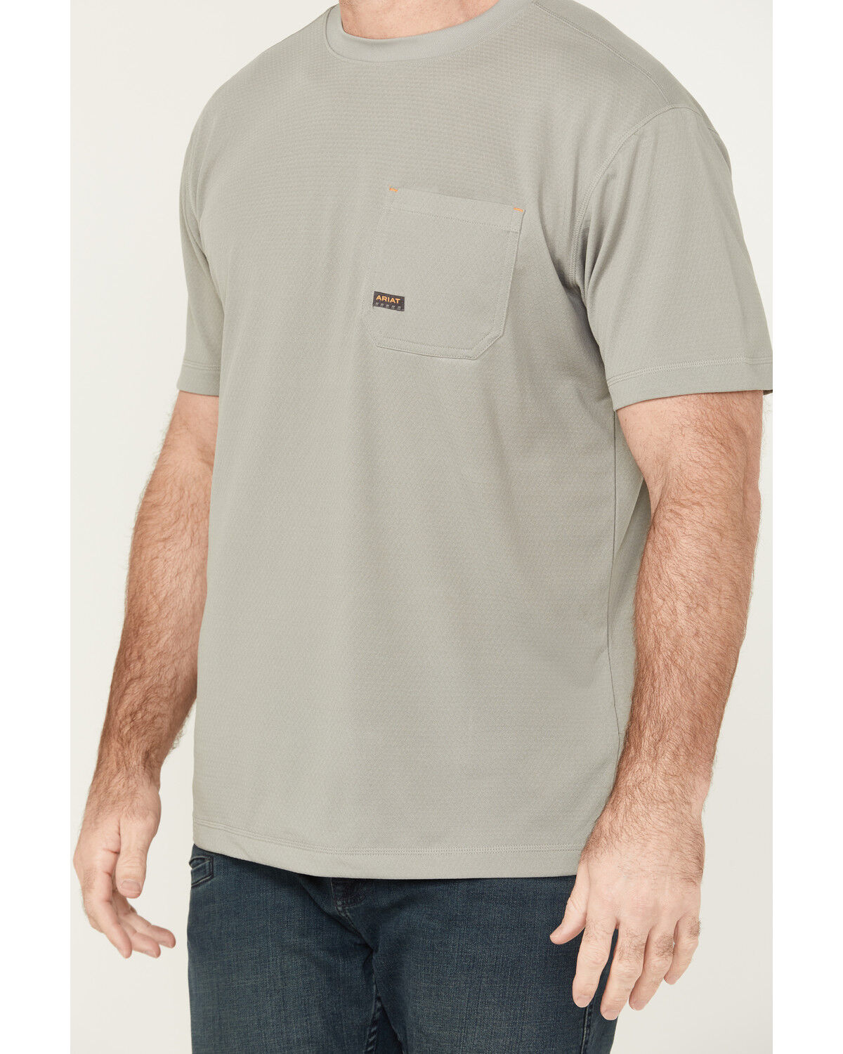 Image #3 - Ariat Men's Rebar Heat Fighter Short Sleeve Pocket Work Shirt - Tall, Dark Grey, hi-res