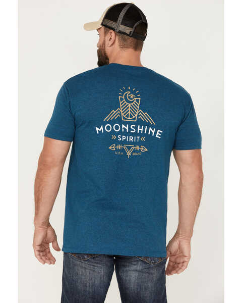 Image #4 - Moonshine Spirit Men's Mountain Logo Graphic T-Shirt , Teal, hi-res