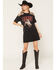Image #1 - Levi's Women's Studded Denim Mini Skirt, Black, hi-res