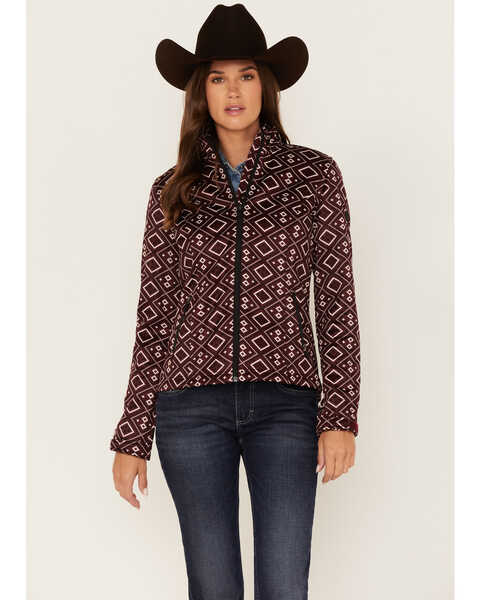 RANK 45® Women's Matagorda Softshell Jacket, Purple, hi-res