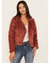 Rock & Roll Denim Women's Faux Suede Jacket , Rust Copper, hi-res