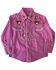 Rockmount Ranchwear Girls' Embroidered Hearts & Floral Western Shirt, Pink, hi-res