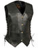 Image #1 - Milwaukee Leather Women's 6 Pocket Side Lace Concealed Carry Vest - 3X, Black, hi-res