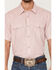 Image #3 - Gibson Trading Co Men's Basic Satin Striped Short Sleeve Snap Western Shirt, Blush, hi-res