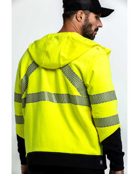 Image #2 - Ariat Men's FR Hi-Vis Full Zip Hooded Work Jacket - Big , Bright Yellow, hi-res