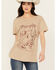 Image #1 - Wrangler Women's Cactus Scene Short Sleeve Graphic Tee, Tan, hi-res