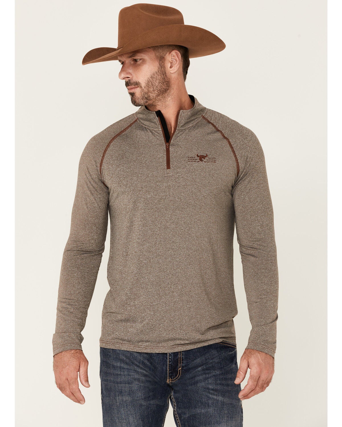 mens western quarter zip