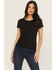 Image #1 - White Crow Women's Ribbed Whip Stitch Top, Black, hi-res