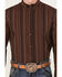 Cody James Men's Preston Striped Print Long Sleeve Button-Down Western Shirt, Brown, hi-res