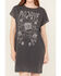 Image #3 - Cleo + Wolf Women's Coleson Short Sleeve Graphic Mini T-Shirt Dress, Charcoal, hi-res