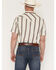 Image #4 - Cody James Men's Bootlegger Stripe Print Short Sleeve Snap Western Shirt, Cream, hi-res