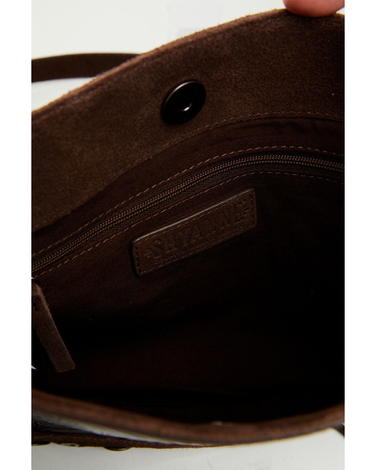 Image #5 - Shyanne Women's Briarwood Fringe Tooled Crossbody Bag, Brown, hi-res