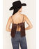 Image #4 - Miss Me Women's Sleeveless Floral Embellished Lace Cami, Burgundy, hi-res