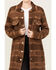 Image #6 - Panhandle Women's Plaid Print Knit Sweater Coat , Dark Brown, hi-res